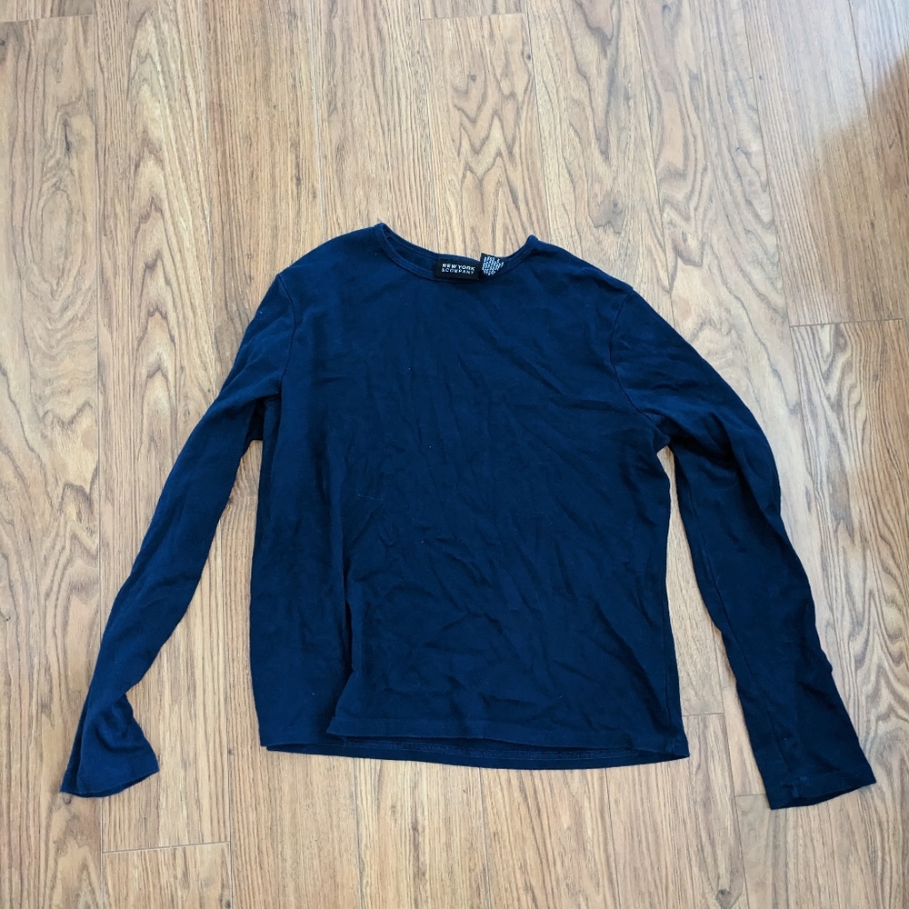 Blue long sleeve top